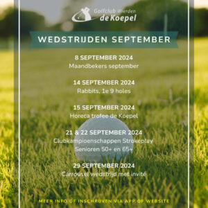 Poster wedstrijden september 2024 nieuw