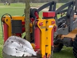 Bomen op hole 8 verplaatst.